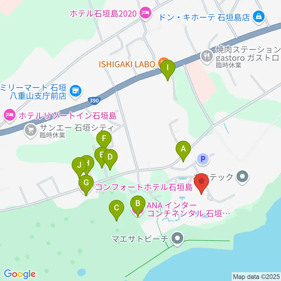 FMいしがきサンサンラジオ周辺のホテル一覧地図