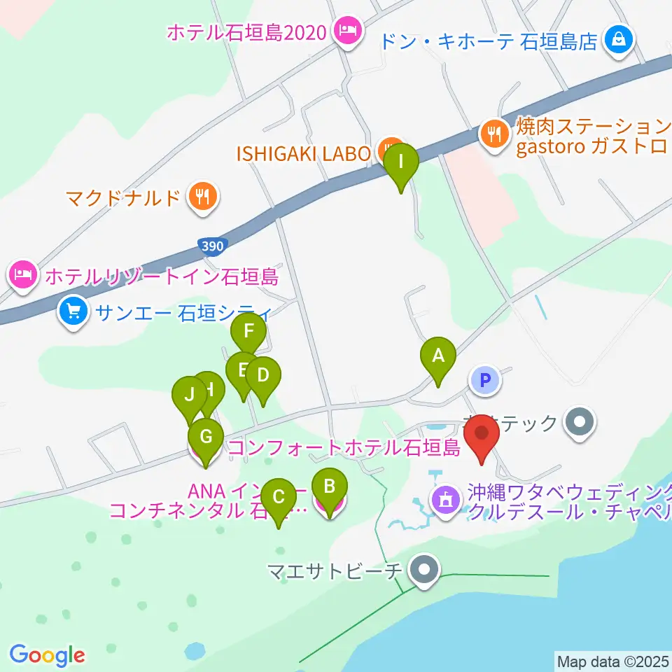 FMいしがきサンサンラジオ周辺のホテル一覧地図