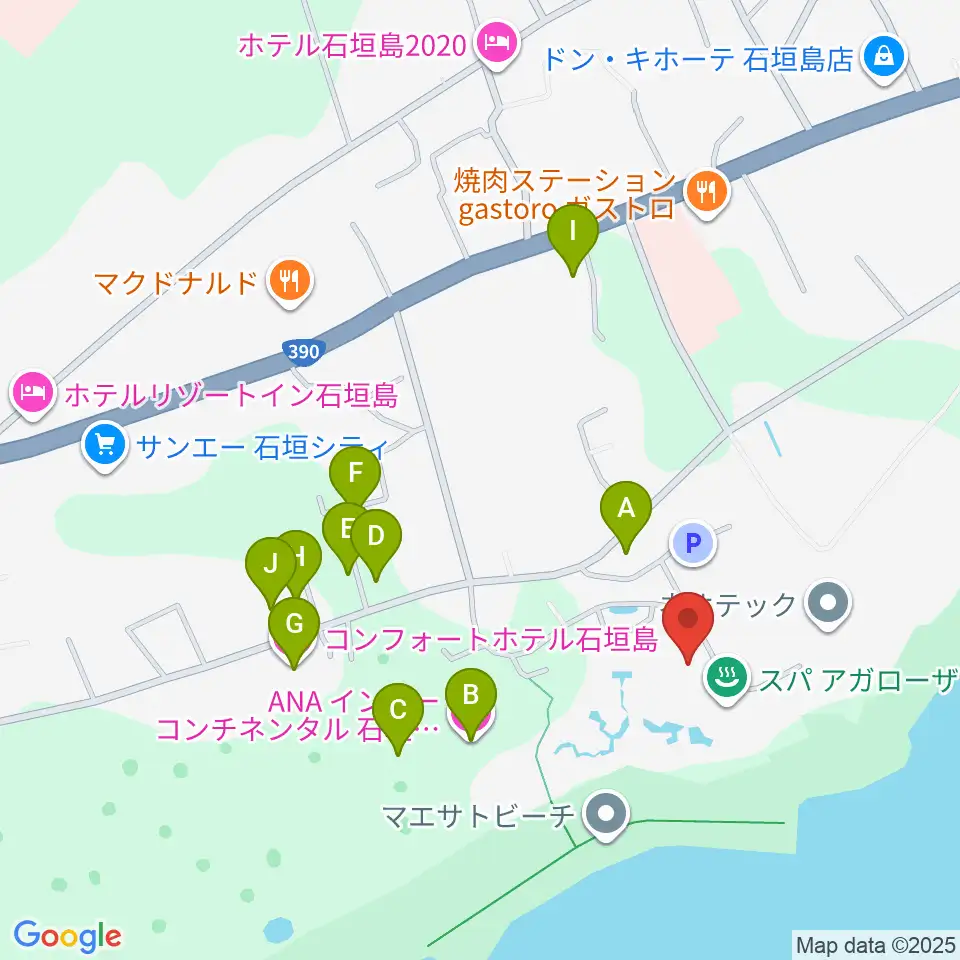 FMいしがきサンサンラジオ周辺のホテル一覧地図