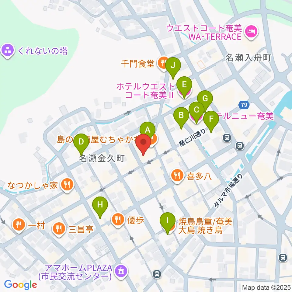 あまみエフエム ディ！ウェイヴ周辺のホテル一覧地図