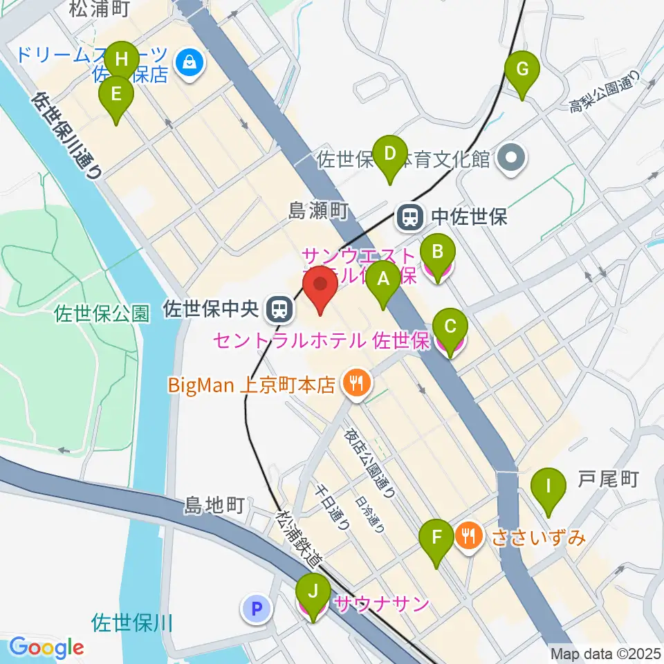 はっぴぃ！FM周辺のホテル一覧地図