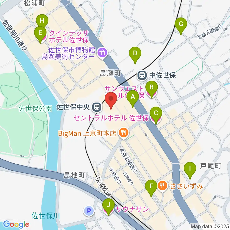 はっぴぃ！FM周辺のホテル一覧地図