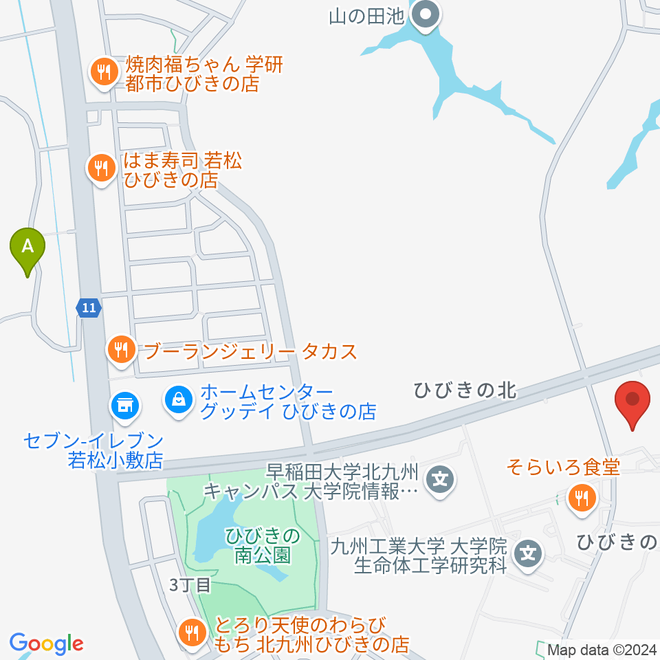 エアーステーションひびき周辺のホテル一覧地図