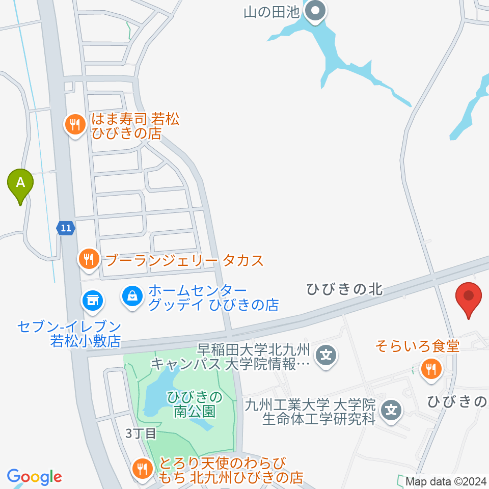 エアーステーションひびき周辺のホテル一覧地図