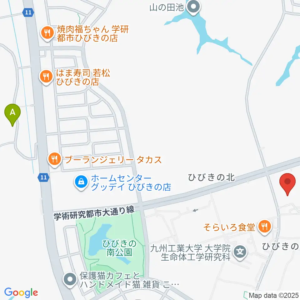 エアーステーションひびき周辺のホテル一覧地図