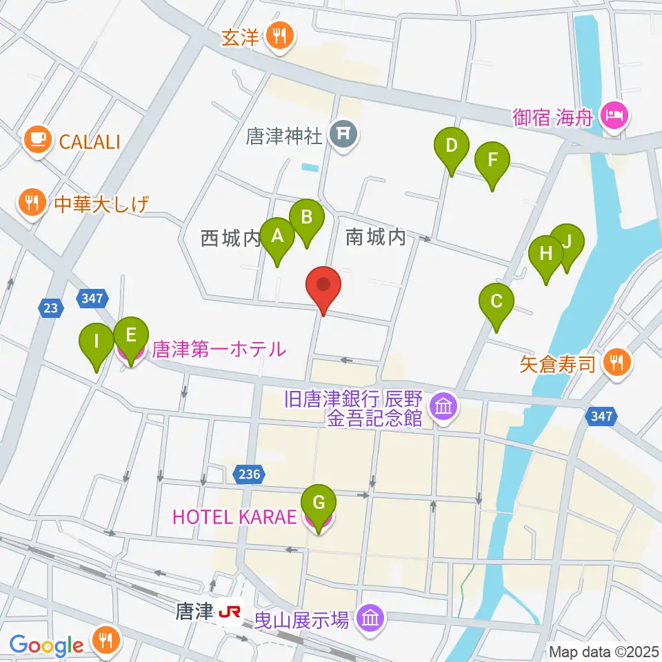FMからつ周辺のホテル一覧地図