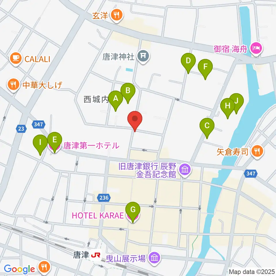 FMからつ周辺のホテル一覧地図