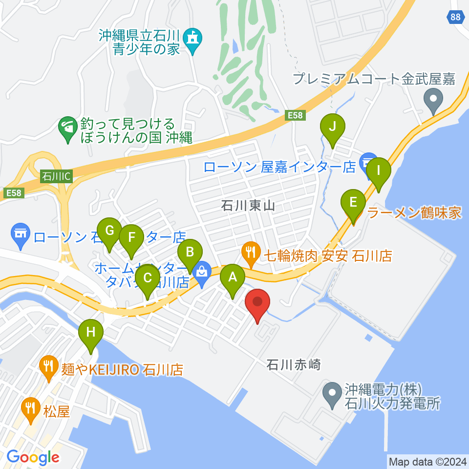 FMうるま周辺のホテル一覧地図
