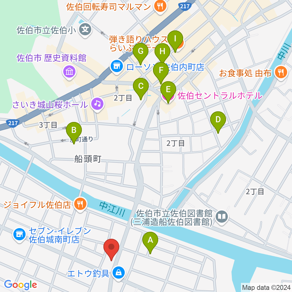 エフエム佐伯周辺のホテル一覧地図