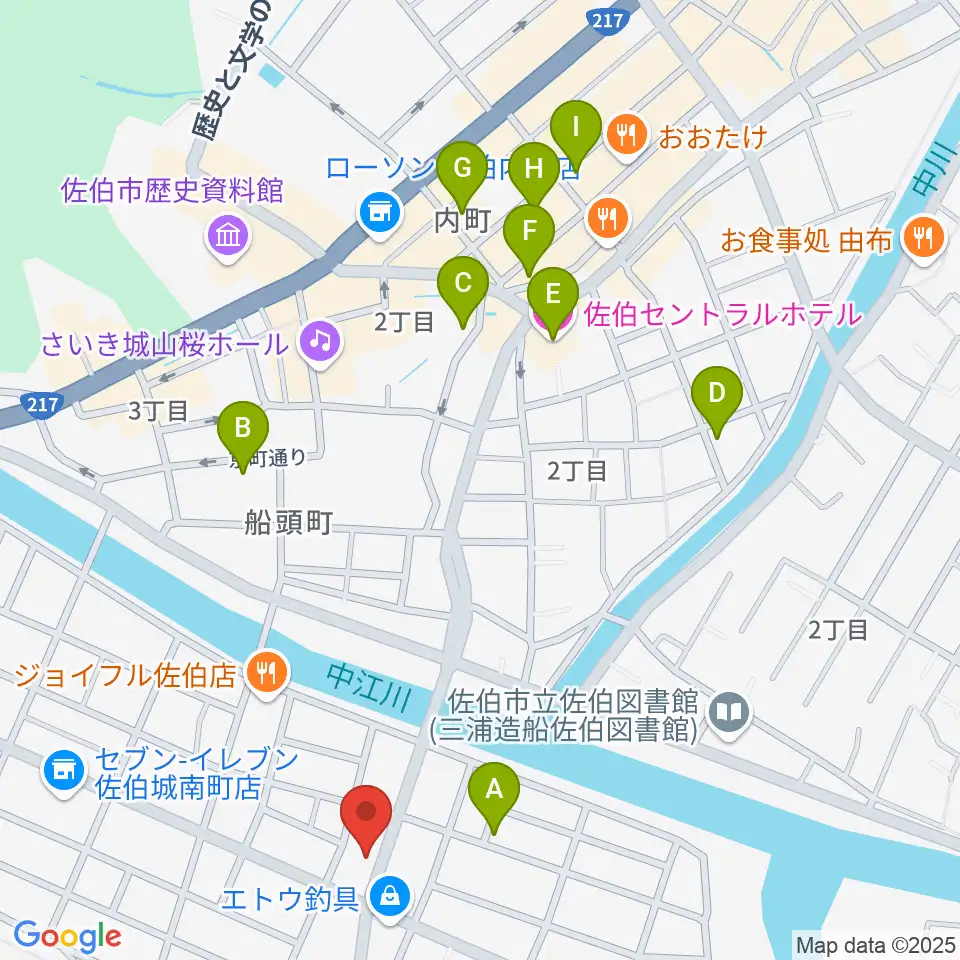 エフエム佐伯周辺のホテル一覧地図