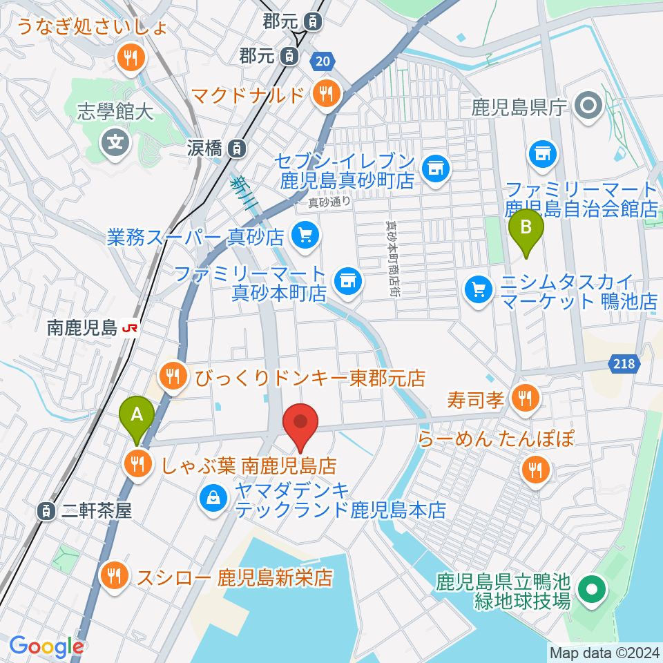 FMぎんが周辺のホテル一覧地図