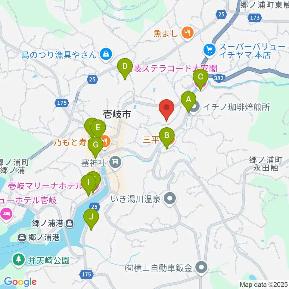 壱岐エフエム周辺のホテル一覧地図