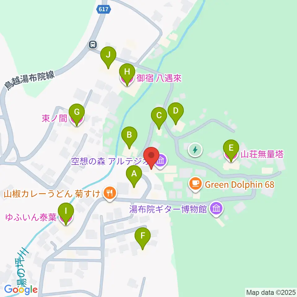 ゆふいんラヂオ局周辺のホテル一覧地図