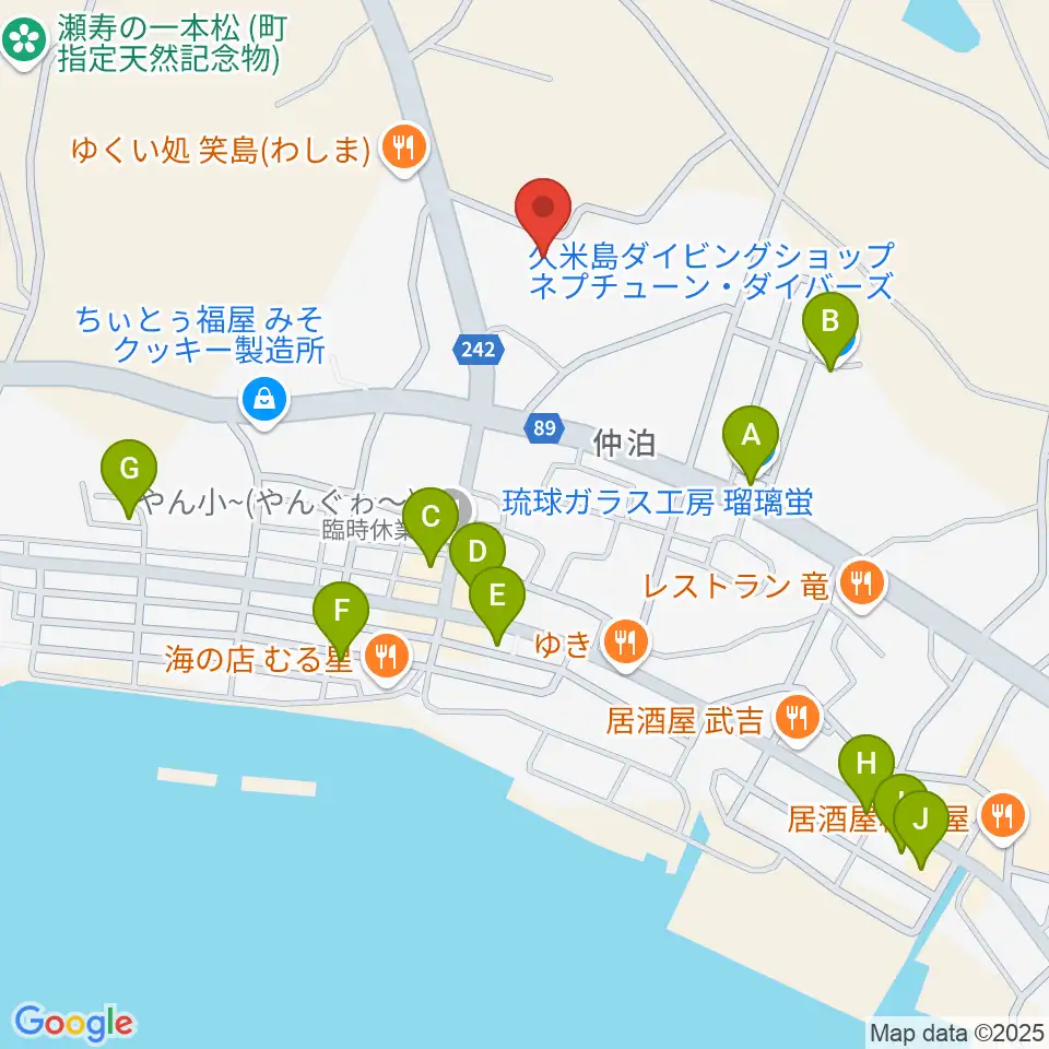 FMくめじま周辺のホテル一覧地図