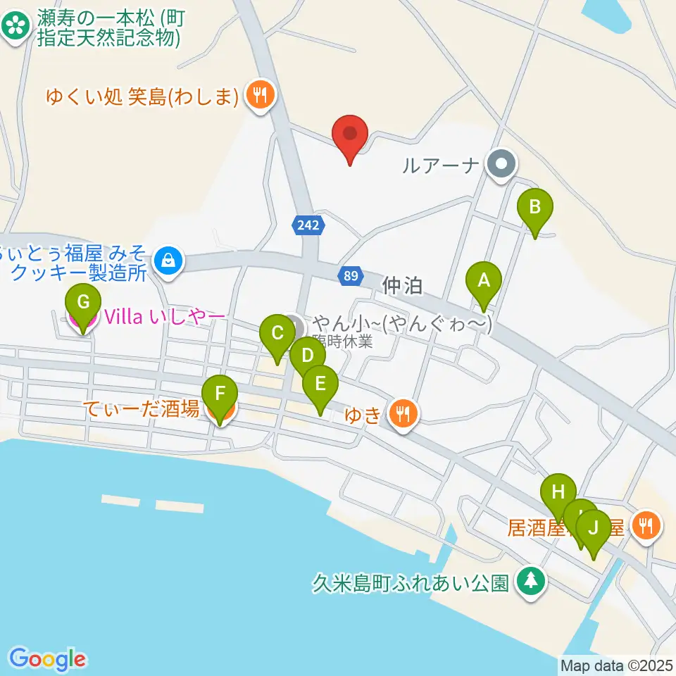 FMくめじま周辺のホテル一覧地図