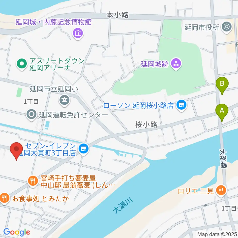 FMのべおか周辺のホテル一覧地図