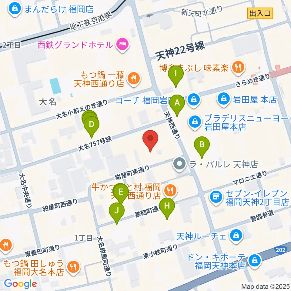 コミュニティラジオ天神周辺のホテル一覧地図