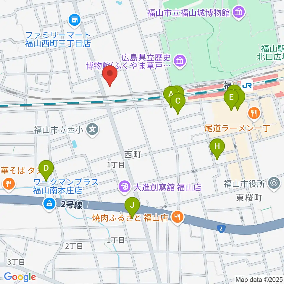 レディオBINGO エフエムふくやま周辺のホテル一覧地図