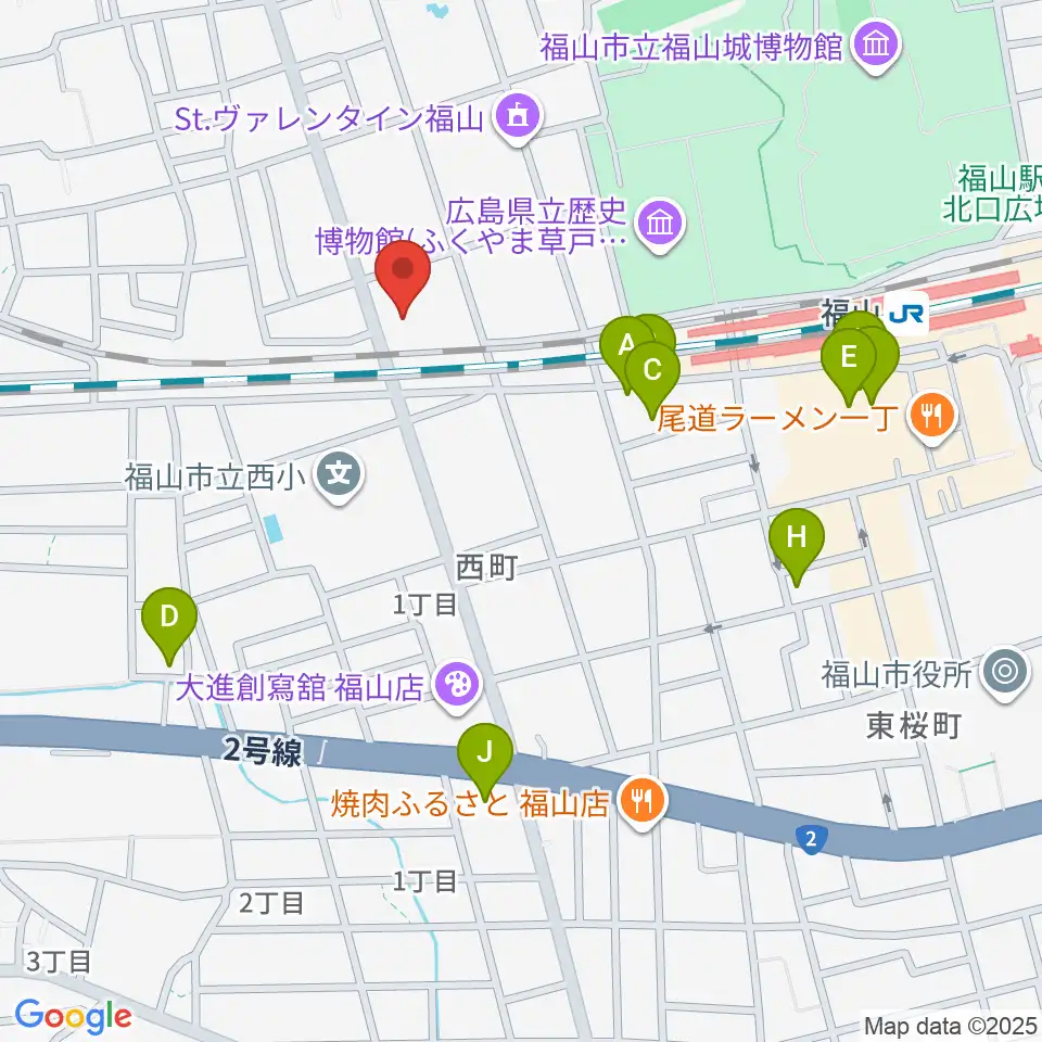 レディオBINGO エフエムふくやま周辺のホテル一覧地図
