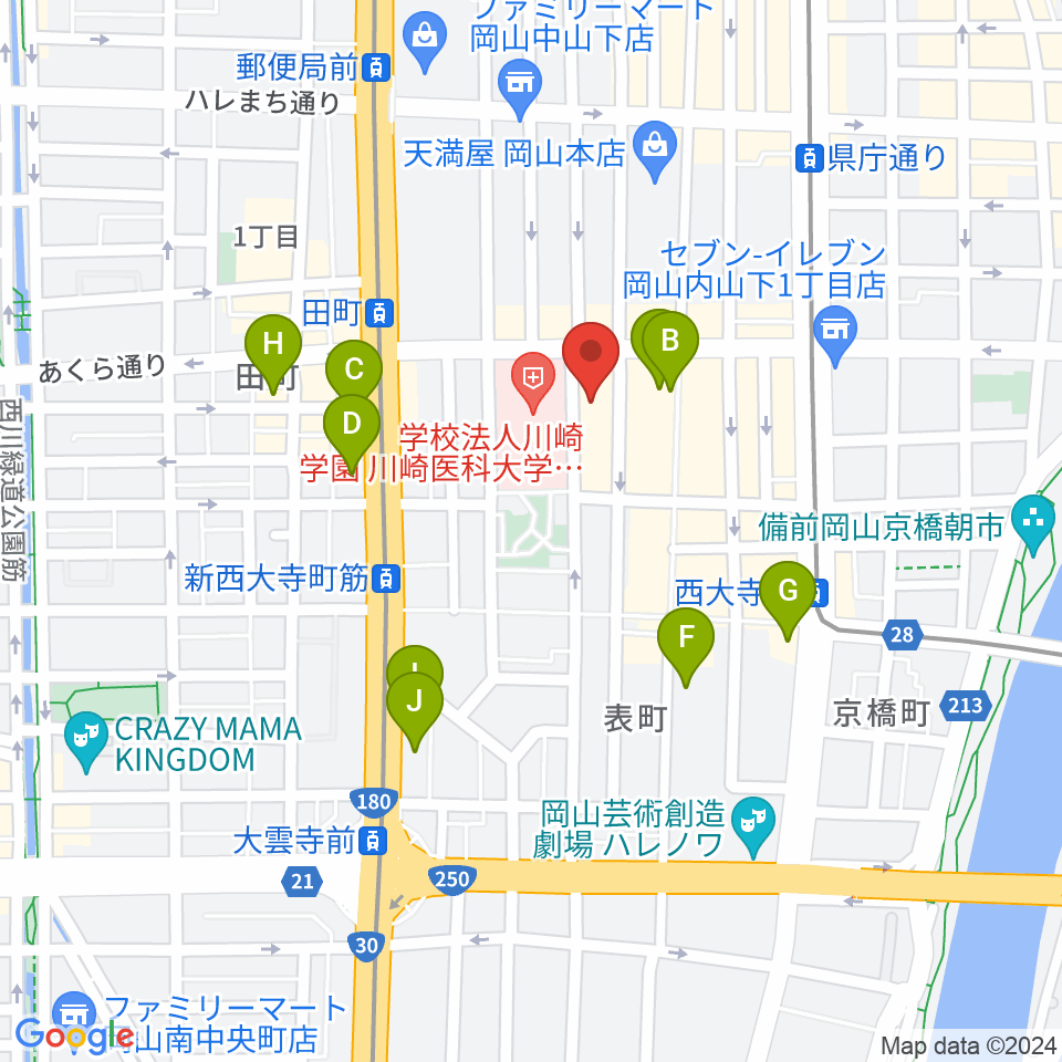 レディオモモ周辺のホテル一覧地図