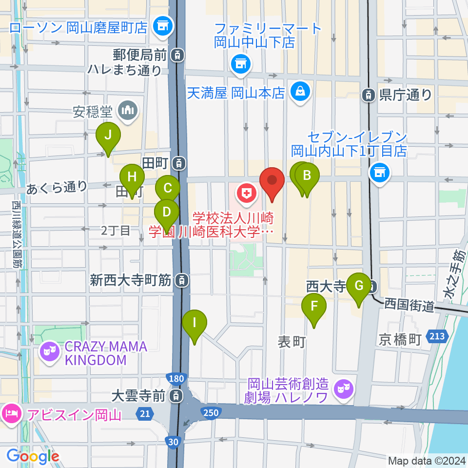 レディオモモ周辺のホテル一覧地図