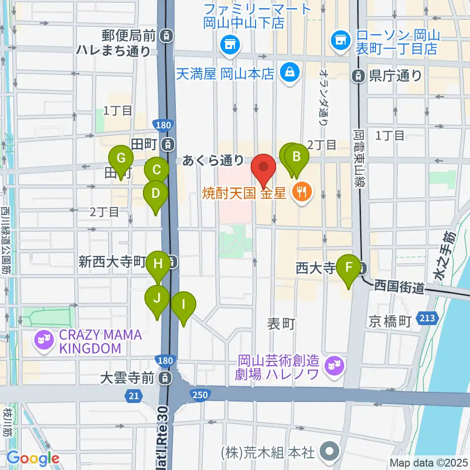レディオモモ周辺のホテル一覧地図
