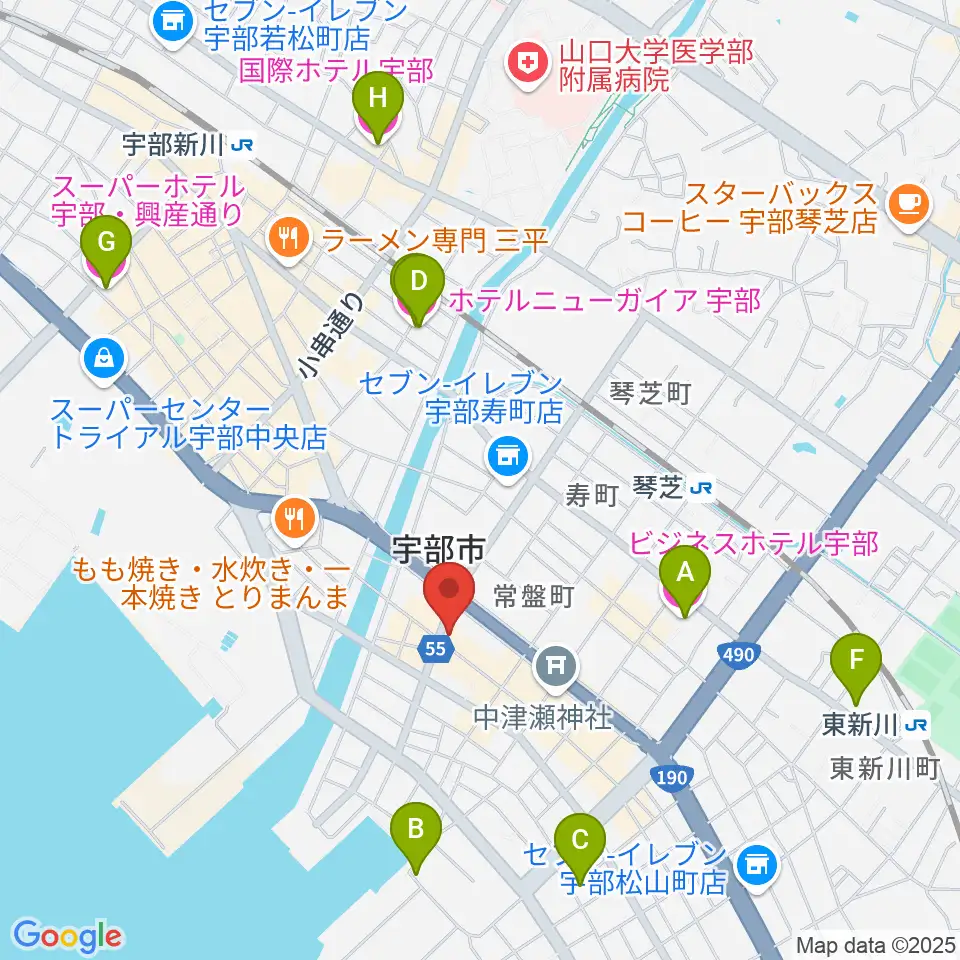 FMきらら周辺のホテル一覧地図