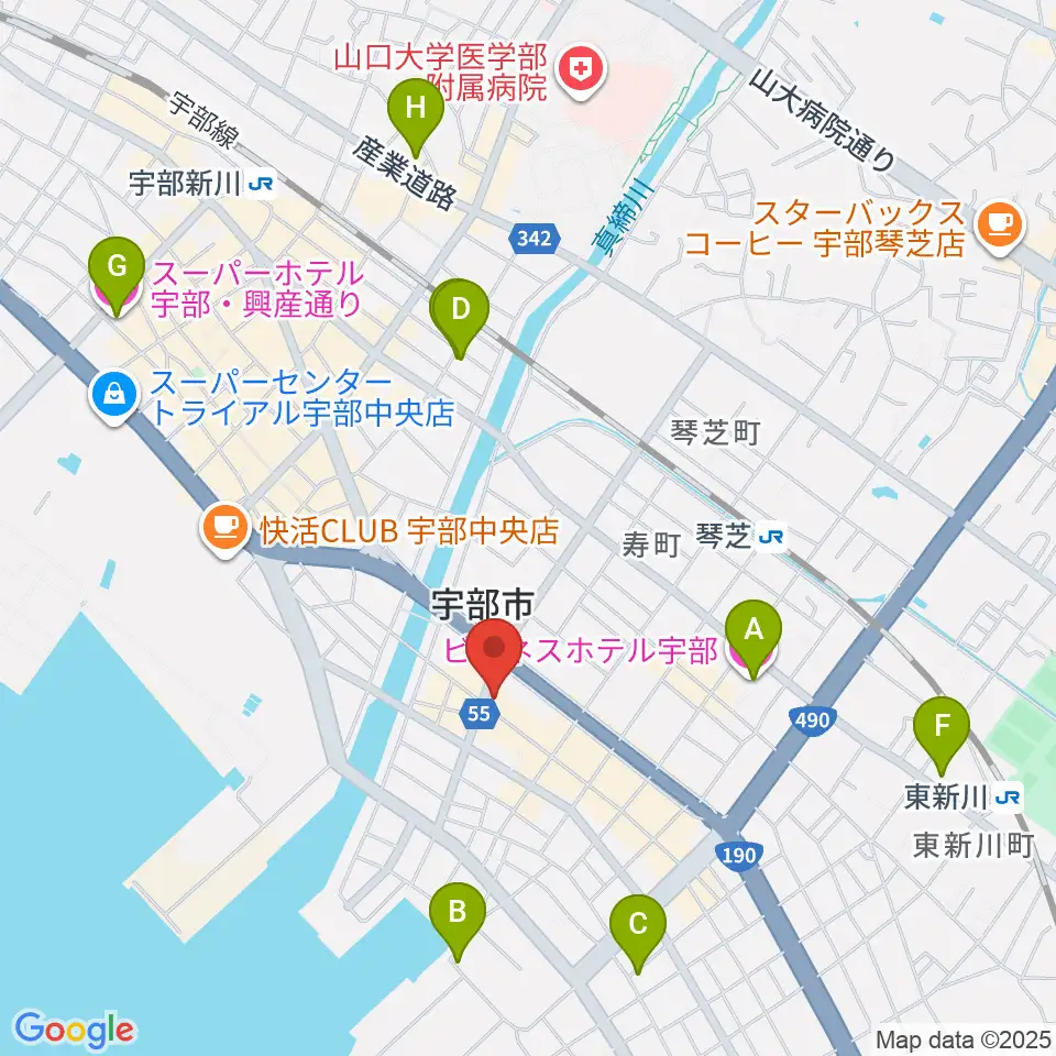 FMきらら周辺のホテル一覧地図
