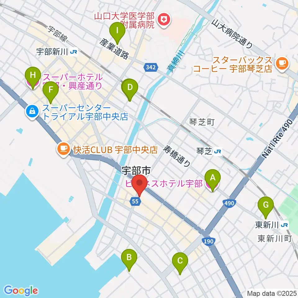 FMきらら周辺のホテル一覧地図