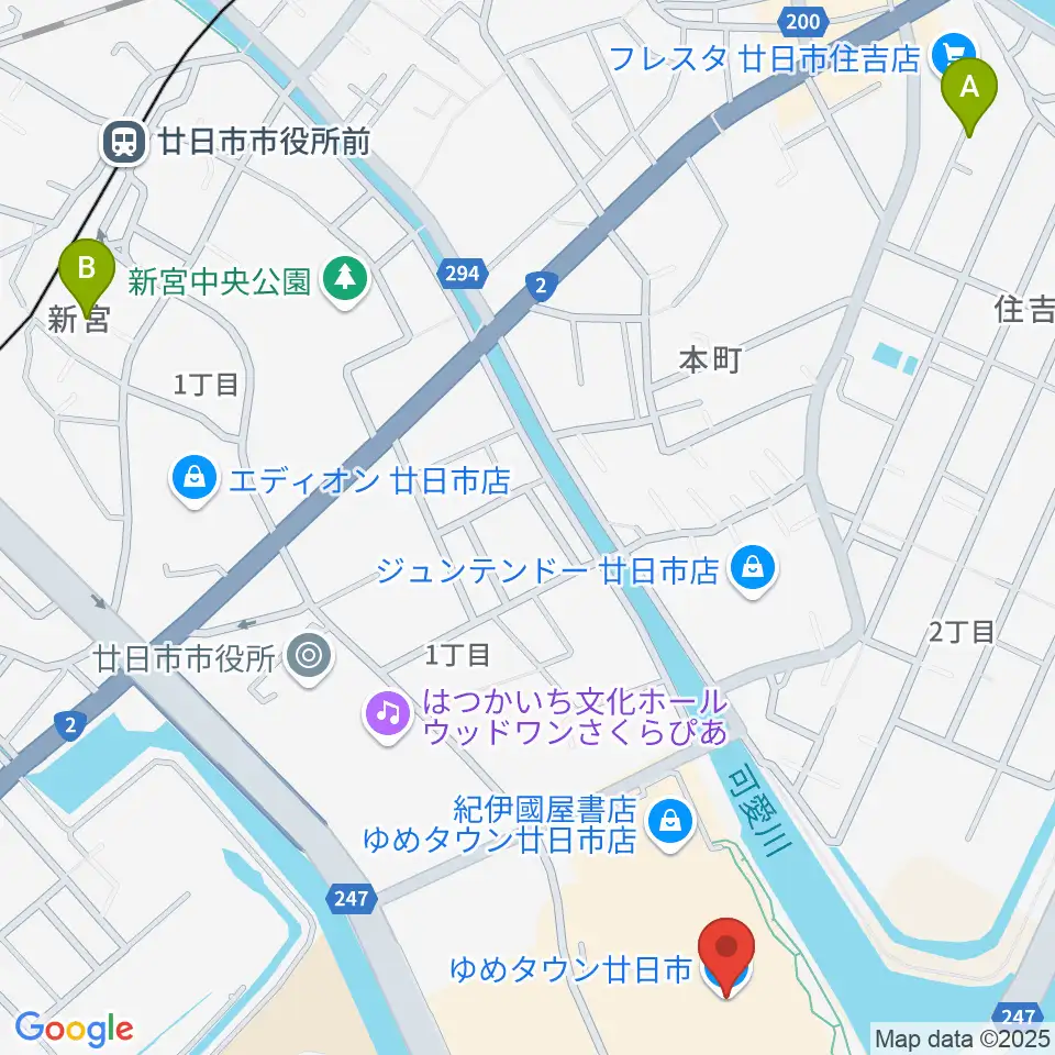 FMはつかいち周辺のホテル一覧地図