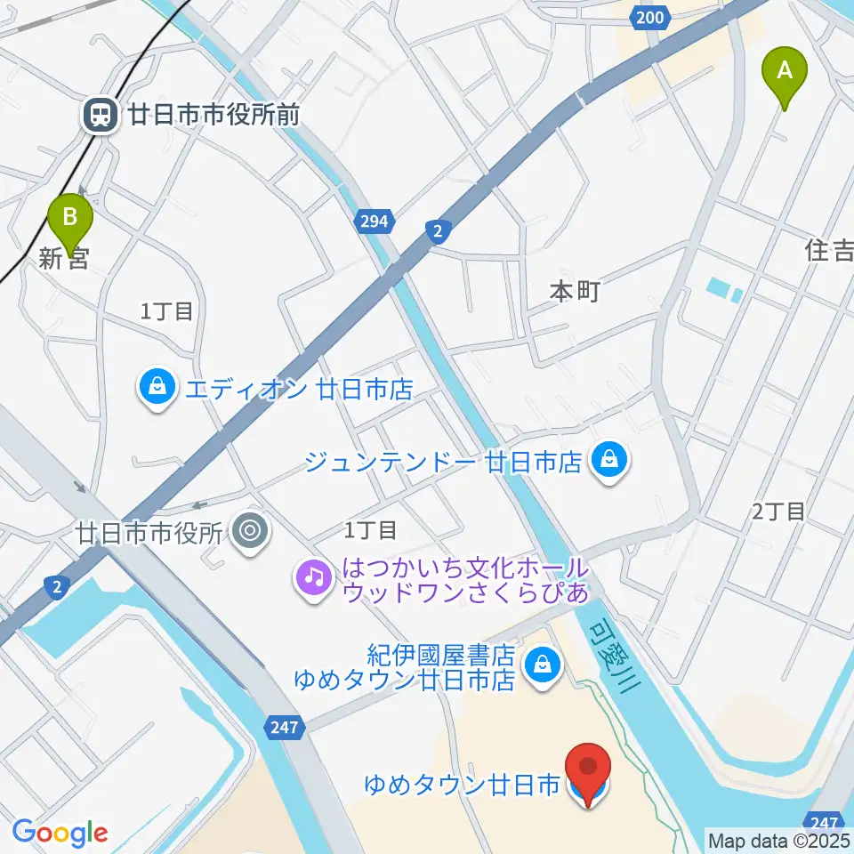 FMはつかいち周辺のホテル一覧地図