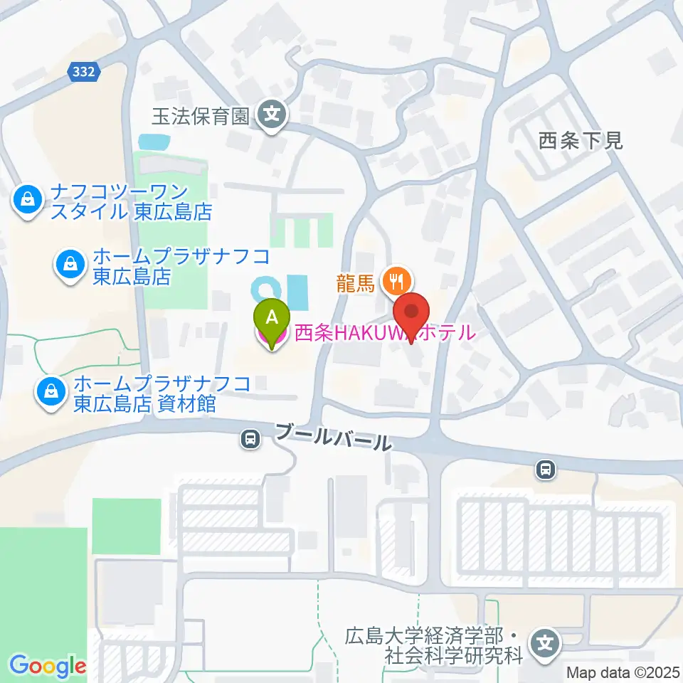 FM東広島周辺のホテル一覧地図