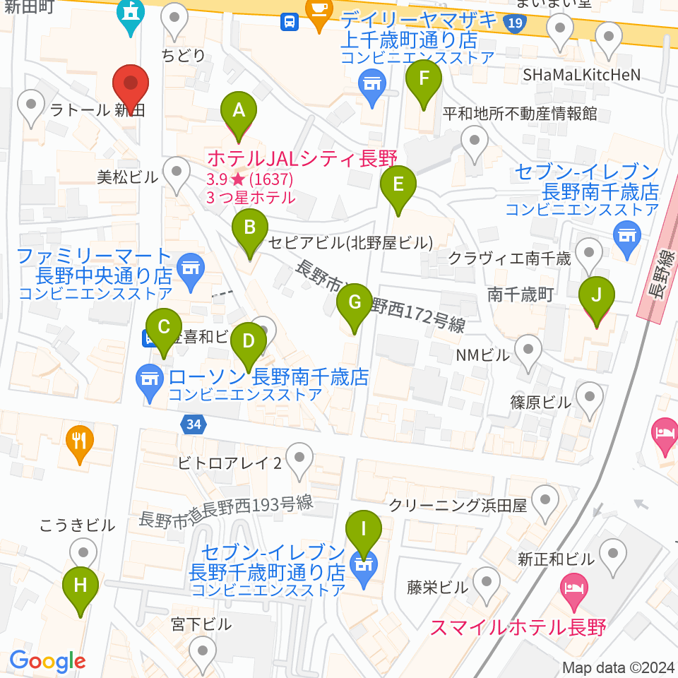 FMぜんこうじ周辺のホテル一覧地図