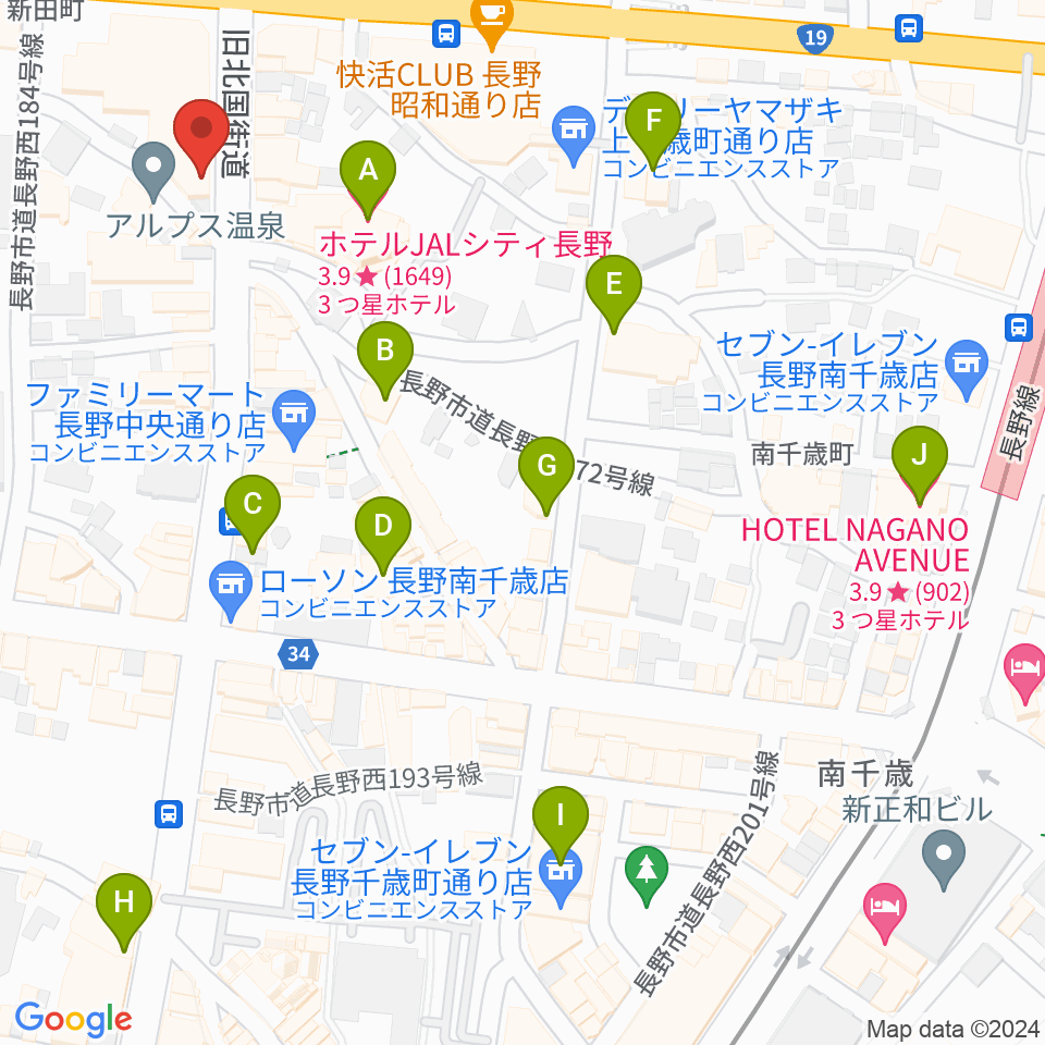 FMぜんこうじ周辺のホテル一覧地図