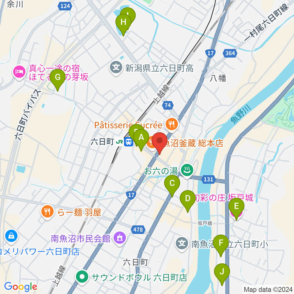 FMゆきぐに周辺のホテル一覧地図