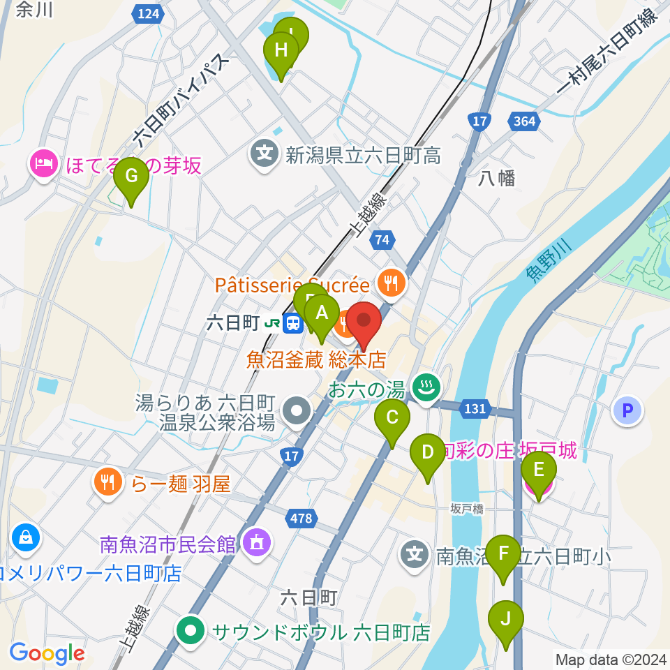 FMゆきぐに周辺のホテル一覧地図