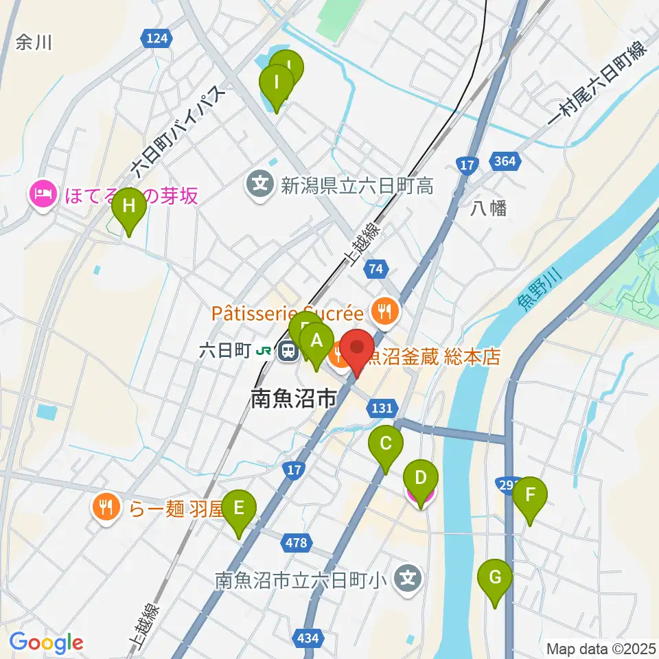 FMゆきぐに周辺のホテル一覧地図