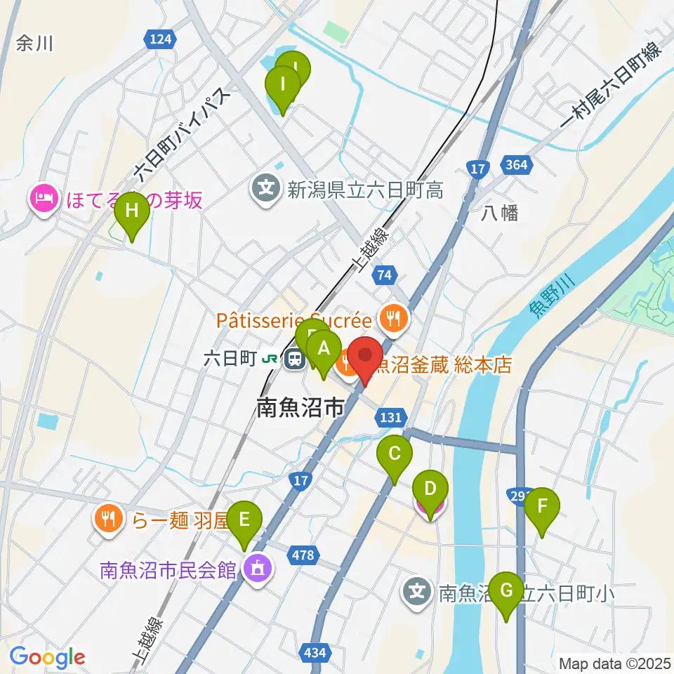 FMゆきぐに周辺のホテル一覧地図