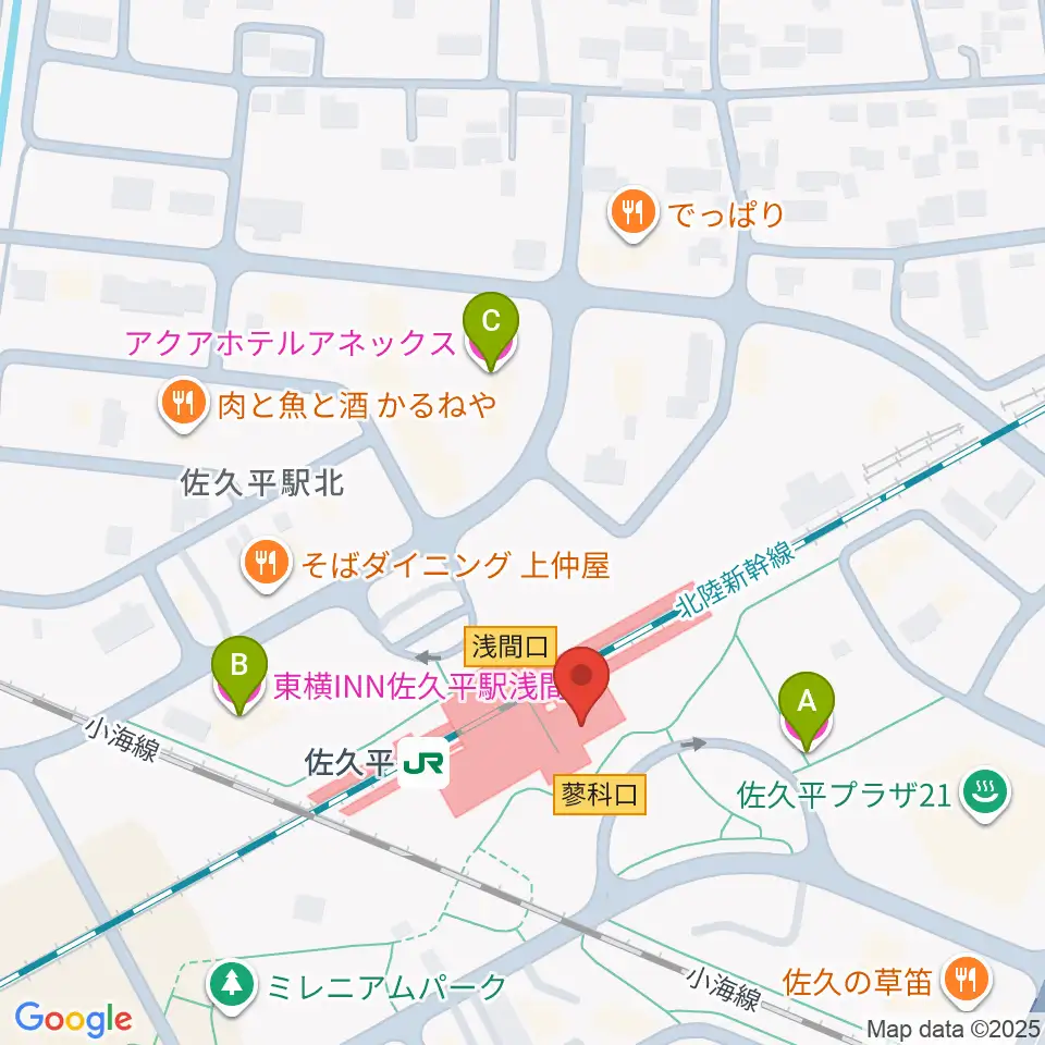 FMさくだいら周辺のホテル一覧地図