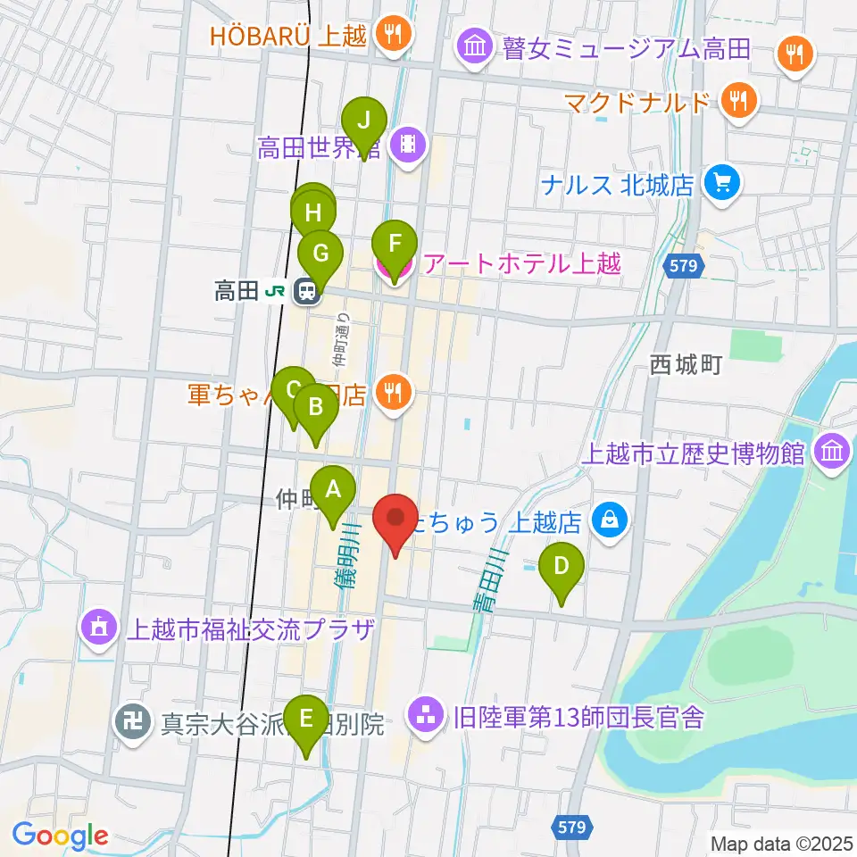 FMじょうえつ FM-J周辺のホテル一覧地図