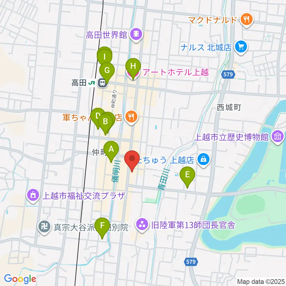 FMじょうえつ FM-J周辺のホテル一覧地図