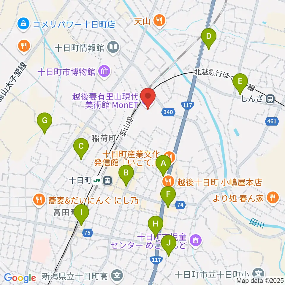 エフエムとおかまち周辺のホテル一覧地図