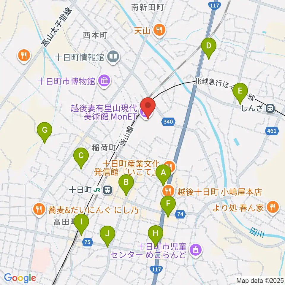 エフエムとおかまち周辺のホテル一覧地図