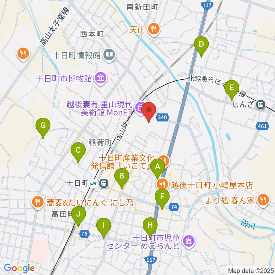 エフエムとおかまち周辺のホテル一覧地図