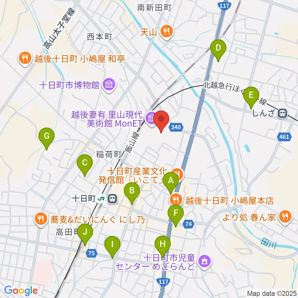 エフエムとおかまち周辺のホテル一覧地図