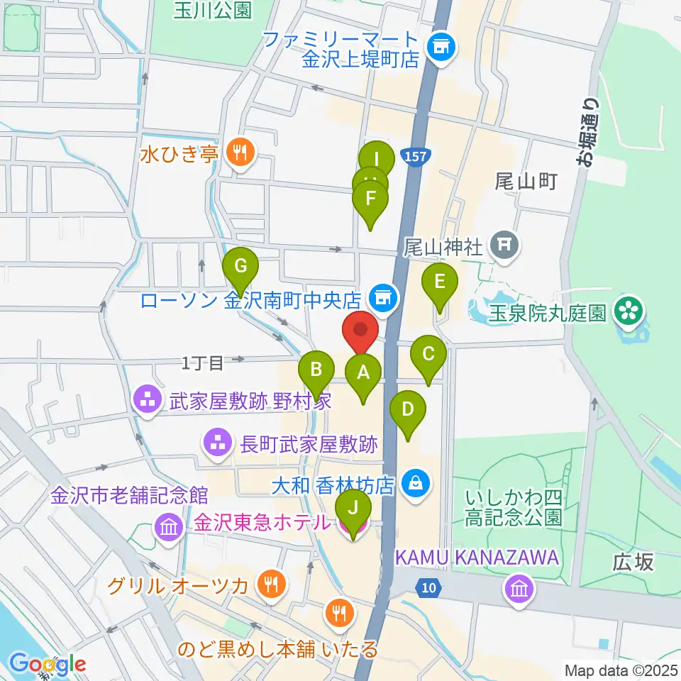 ラジオかなざわ周辺のホテル一覧地図