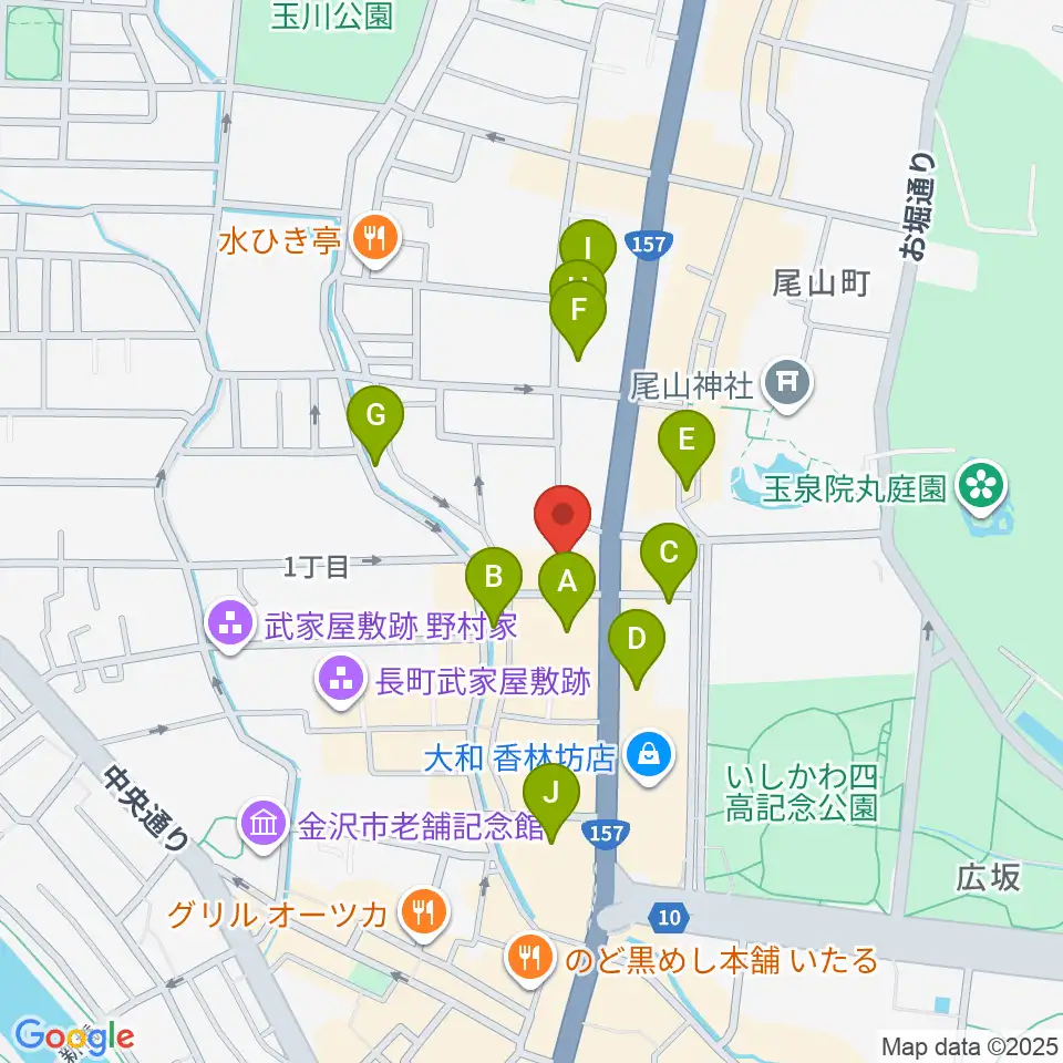 ラジオかなざわ周辺のホテル一覧地図