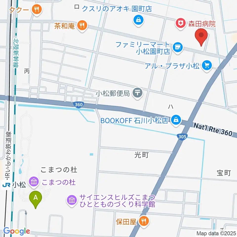 ラジオこまつ周辺のホテル一覧地図