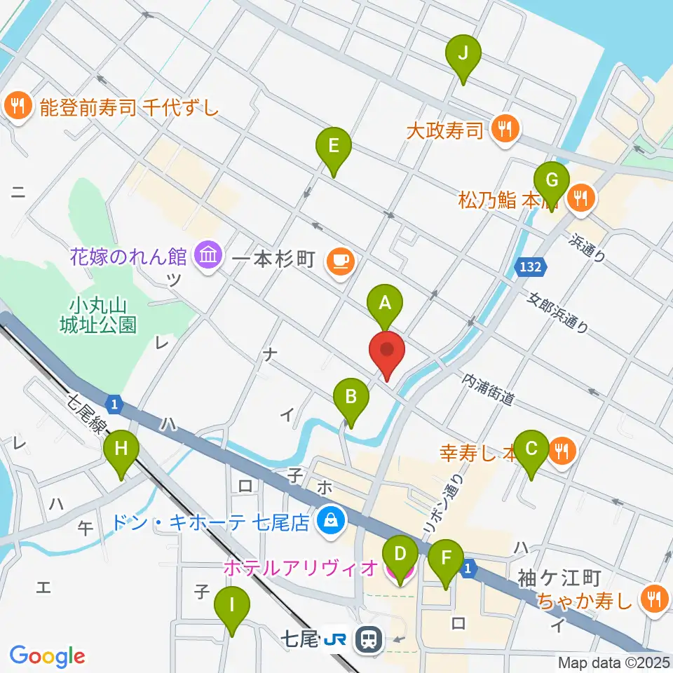 ラジオななお周辺のホテル一覧地図