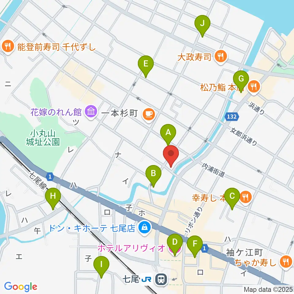 ラジオななお周辺のホテル一覧地図
